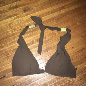 Victoria’s Secret brown & gold S halter bikini